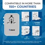 OREI 45Watt Universal Charger Adapter | 3X USBC-2XUSB A | 6-in-1 International Travel Adapter|Universal Travel Adapter Compatible W/Type C, A, G, I - Image 7