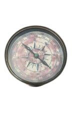 Antique Brass Hourglass with Compass | Nautical Collectible | Unique Vintage Desk Decor - Image 4