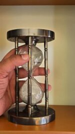 Antique Brass Hourglass with Compass | Nautical Collectible | Unique Vintage Desk Decor - Image 5