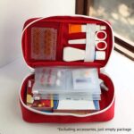 Travel Medicine Pouch Emergency First Aid Kit Box Organizer with Medicine-Pocket Empty Bag for Travelling Car, Home, Office - Image 3