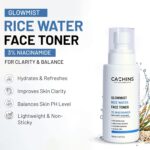 CACHINS GlowMist 3% Niacinamide Rice Water Face Toner - 150ml | Hydrating & Balancing Toner for Clear, Glowing Skin | Alcohol-Free Daily Facial Mist for Women & Men - Image 3