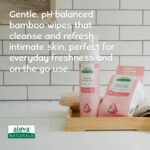 Aleva Naturals Bamboo Intimate Wipes Women - 100% Organic Canadian Feminine Hygiene Cleanser Wipes Femina Intimate Wet Wipes - pH Balanced Unbleached Aloe Vera, Chamomile and Tea Tree Oils Hygiene Wet Wipes (1, 30 Count) - Image 6