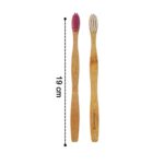 Oblivion Bamboo Toothbrush – Natural Biodegradable Wooden Toothbrush with Medium Bristles for Daily Oral Care – Zero Waste and Plastic Free Dental Hygiene Brush for Adults and Family Use (Pack of 2) - Image 5