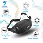 TRIPSTERS Water Resistant Waist Bag for Men & Women | Multi-Pocket Fanny Pack for Travel, Hiking, Running, Festivals | Lightweight, Adjustable Belt Bag for Outdoors & Everyday Use. - Image 3