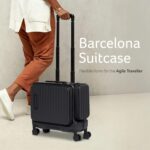 Acer Barcelona Overnighter Suitcase, 19 inch Cabin, Recycled Polyester Material, Top Opening with Quick Access Compartment, TSA Lock, 360 Degree Spin 8 Wheel, Black - Image 3