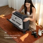 Acer Barcelona Overnighter Suitcase, 19 inch Cabin, Recycled Polyester Material, Top Opening with Quick Access Compartment, TSA Lock, 360 Degree Spin 8 Wheel, Black - Image 4