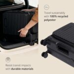 Acer Barcelona Overnighter Suitcase, 19 inch Cabin, Recycled Polyester Material, Top Opening with Quick Access Compartment, TSA Lock, 360 Degree Spin 8 Wheel, Black - Image 7