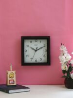 Safal Wooden Wall Clock (20.32cm x 20.32cm, Style No SQ 4001) - Image 3