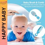 Baby Grooming Care Kit - 11 Piece, Healthcare, Baby Nail Clipper Scissors Hair Comb Brush Nose Cleaner Soft Baby Towel Safety for Toddler Infant Nursing Grooming (Blue) - Image 4