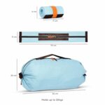 HIE Burrito Foldable Duffel Bag Large Travel Luggage, Lightweight Water-Resistant Carry-On Gym, Portable Travel Organizer, Holds Up to 20 kg, Folds into a Compact Burrito-Shaped Pouch. (Powder Blue) - Image 5