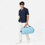 HIE Burrito Foldable Duffel Bag Large Travel Luggage, Lightweight Water-Resistant Carry-On Gym, Portable Travel Organizer, Holds Up to 20 kg, Folds into a Compact Burrito-Shaped Pouch. (Powder Blue) - Image 6