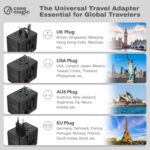 Case-Magic 67W GaN Universal Travel Adapter - All-in-One International Power Adapter, 5 Ports (4 USB-C + 1 QC3.0), Fast Charging for MacBook, Laptop, iPhone | 200+ Countries USA UK EU AUS - Image 3