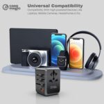 Case-Magic 67W GaN Universal Travel Adapter - All-in-One International Power Adapter, 5 Ports (4 USB-C + 1 QC3.0), Fast Charging for MacBook, Laptop, iPhone | 200+ Countries USA UK EU AUS - Image 7
