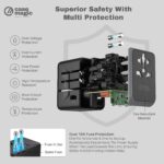 Case-Magic 67W GaN Universal Travel Adapter - All-in-One International Power Adapter, 5 Ports (4 USB-C + 1 QC3.0), Fast Charging for MacBook, Laptop, iPhone | 200+ Countries USA UK EU AUS - Image 8