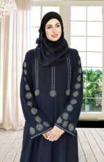 Black Abaya Stone Work For Women Elegant Modest Wear Burkha Islamic Stylish Abaya - Image 3