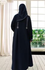 Black Abaya Stone Work For Women Elegant Modest Wear Burkha Islamic Stylish Abaya - Image 6