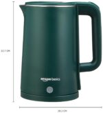 amazon basics 1.5 Liter Cool Touch Electric Kettle| 1350 Watt|Stainless Steel Body|Auto Cut-Off|Triple Safety Protection(Green) - Image 7