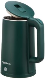 amazon basics 1.5 Liter Cool Touch Electric Kettle| 1350 Watt|Stainless Steel Body|Auto Cut-Off|Triple Safety Protection(Green) - Image 9