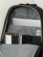Wildcraft Dark Edition 45 L Premium Laptop Backpack for Men & Women | Fits 15.6 inch Laptop | Padded Shoulder Straps, Multi Compartments, Anti-Theft Zippers | Business Travel Bag | Dark Black - Image 6