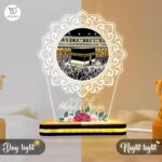 Custom Muslim Couple LED Lamp with Kaaba Photo LED Night Light for Muslim Wedding Decor, Custom Gift for Couples Ramadan Eid and Housewarming Celebration, 6x8 inches - Image 4