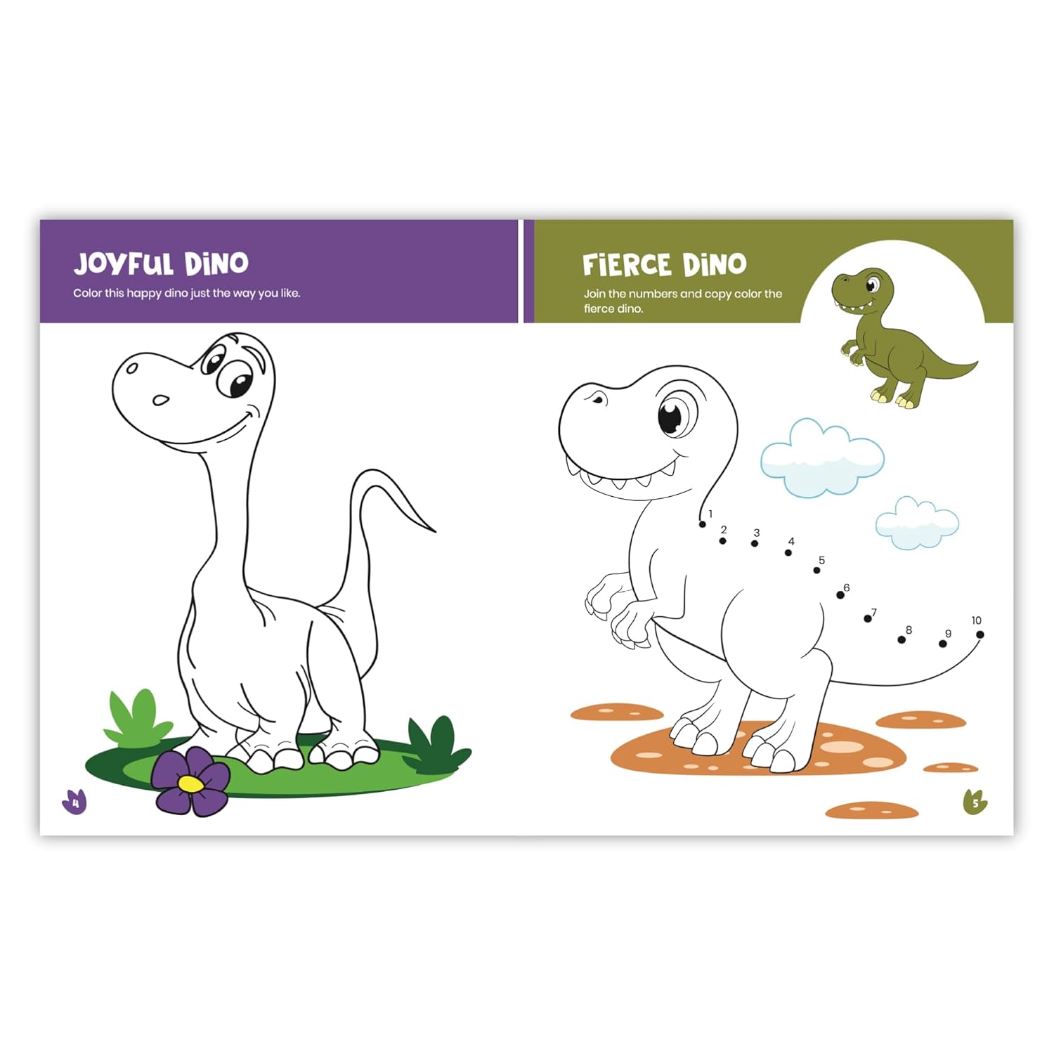 Dinosaur Coloring Book: Fun Dinosaur Coloring Activity Book for Kids | Includes Number Coloring, Dot-to-Dot, Tracing & Copy-Color Activities | Perfect for Preschool & Kindergarten Dino Lovers I Ages 3+ [Select Learning] - Image 6