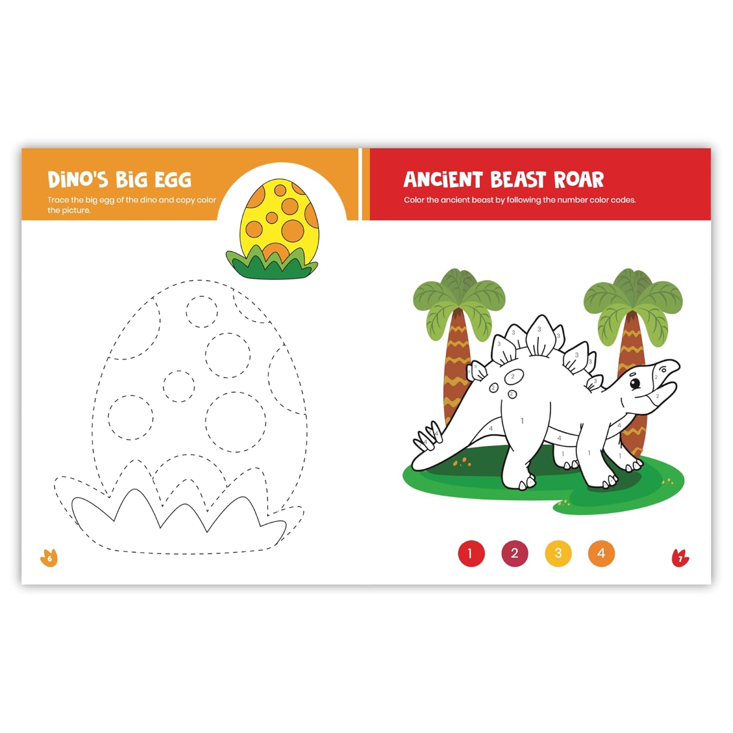 Dinosaur Coloring Book: Fun Dinosaur Coloring Activity Book for Kids | Includes Number Coloring, Dot-to-Dot, Tracing & Copy-Color Activities | Perfect for Preschool & Kindergarten Dino Lovers I Ages 3+ [Select Learning] - Image 7