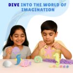Artiggle PaintyPOPs DIY Mould Ceramic Painting Kit for Kids | Paint Your Own Ceramic Figurines | Art & Craft Activity Kit | Gifts & Return Gifts for 5+ Years (Ocean Buddies Edition) - Image 5