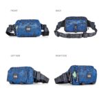 MONKEY TROOPERS Spee Bikers Crossbody Bag for Men & Women, Blue-Camo | Lightweight, Water Resistant, Mounts on Bike Tank, Handle, Touch-Sensitive Mobile Pocket, Key Hook, Quick Pockets Waist Bag - Image 6