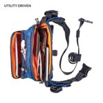 MONKEY TROOPERS Spee Bikers Crossbody Bag for Men & Women, Blue-Camo | Lightweight, Water Resistant, Mounts on Bike Tank, Handle, Touch-Sensitive Mobile Pocket, Key Hook, Quick Pockets Waist Bag - Image 8