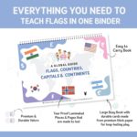 Little Minds at Work Flags, Countries, Capitals, and Continents Activity Binder for Kids 4+ Years - Educational Geography Activity Kit for Kids, ... Busy Binder | Busy Book | Quite Book | - Image 4