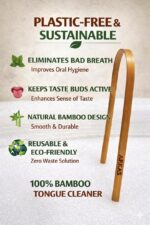 ARKAS Bamboo Toothbrush - Pack of 4 + 1 Free Tongue Cleaner | Soft Charcoal Bristles | Eco Friendly Biodegradable Wooden Toothbrush | Plastic Free Natural Bamboo Toothbrush - Image 4
