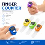 Jap Mantra Digital Finger Tally Counter, 2 Pieces Multicolor Mix | 5-Digit, Finger Ring, LCD Display, Reset Button - Image 3