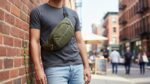 YUVIHUB Chest Bag for Men & Women,Crossbody Waist Pouch with 3 Zippered Compartments & Adjustable Strap,Multipurpose Fanny Pack for Travel, Festivals, Hiking, Cycling (Light Brown) - Image 11