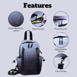 TS WITH TECHSUN Lightweight Shoulder Bag, Crossbody Chest Bag, Waist Sling Bag, Messenger Style, Hip Bag, Motorcycle Bag, Sports Bag, Leisure bag, Unisex, Travel & Outdoor Activities - Image 5