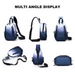 TS WITH TECHSUN Lightweight Shoulder Bag, Crossbody Chest Bag, Waist Sling Bag, Messenger Style, Hip Bag, Motorcycle Bag, Sports Bag, Leisure bag, Unisex, Travel & Outdoor Activities - Image 6