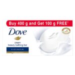 Dove Cream Beauty Bathing Bar With ¼ Moisturizing Cream To Give You Softer, Smoother Skin, 100 g (Buy 4 Get 1 Free) - Image 4