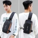 Sling Bag for Men Women, Anti-Theft Crossbody Chest Bag with USB Charging Port, Waterproof Shoulder Backpack, Hard Shell Travel Messenger Bag for Hiking, Camping, Daily Use – Stylish Design - Image 4