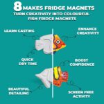TOYKRAFTT Mould and Paint Art and Craft Kit for Kids 5-12 Years - DIY Fish Fridge Magnet Making Set - Creative Birthday Gift for Girls & Boys 5, 6, 7, 8 Year Olds - Best Return Gifts - Image 4
