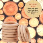 ecofynd Wooden Rings (40mm), Pack of 10 | Natural Wood Rings Without Paint Smooth Unfinished Wood Circles for Cotton Craft DIY Baby Teething Ring Pendant Connectors Making (40mm) (1.5 x 0.9 inches) - Image 5