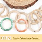 ecofynd Wooden Rings (40mm), Pack of 10 | Natural Wood Rings Without Paint Smooth Unfinished Wood Circles for Cotton Craft DIY Baby Teething Ring Pendant Connectors Making (40mm) (1.5 x 0.9 inches) - Image 6