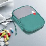 Medicine Storage Box with Compartments | First Aid Empty Kit Pouch | Oxford Cloth Emergency Survival Bag Medicine Pouch Pill Case (Green) (Small) - Image 7