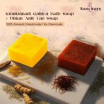 Kanticare Kumkumadi & Ubtan Anti-Tan Soap Combo (100g x 2) – Golden Glow + Tan Removal - Image 3