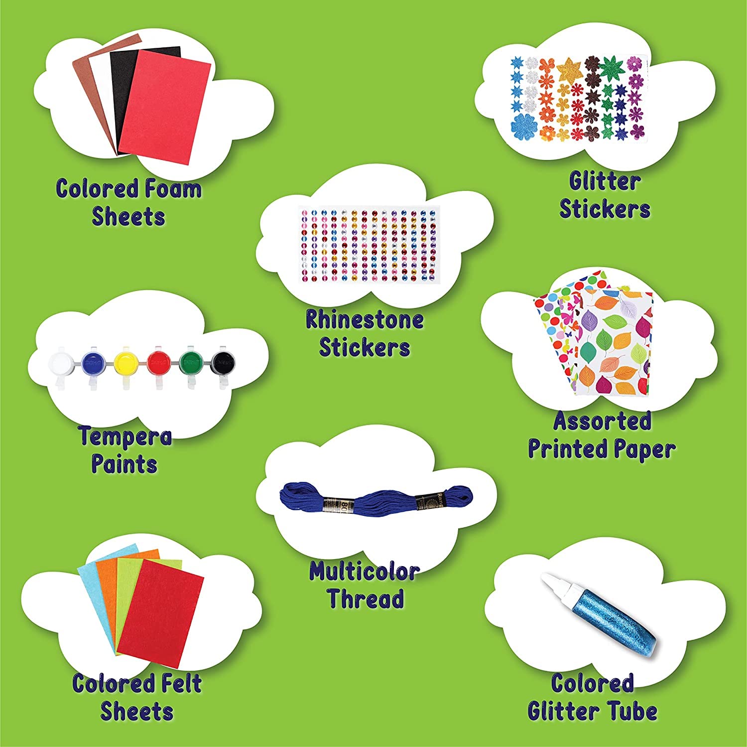 Asian Hobby Crafts 25 in 1 Art and Craft Kit for Girls & Boys – 200+ DIY Craft Materials Set for Creative Fun, DIY Kids Art & Craft Items for School Projects, Art Supplies for All Ages 7-9, 10-12, 13-16 Old, Multicolor - Image 5