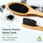Rusabl Organic Bamboo Toothbrush with Charcoal Soft Bristles, Pack of 4 | Anti-Bacterial, Sustainable, BPA Free, Eco Friendly, Biodegradable Handle - Image 5