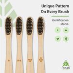 Rusabl Organic Bamboo Toothbrush with Charcoal Soft Bristles, Pack of 4 | Anti-Bacterial, Sustainable, BPA Free, Eco Friendly, Biodegradable Handle - Image 6