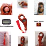 Hanumex Digital Finger Tally Counter with Rotating Prayer Beads and Wooden Finish – Handheld Clicker with Display & Reset Button for Prayer, Meditation, Counting and Events - Image 3