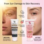 PM Daily Defence Sunscreen & Rose Gel Combo | Broad Spectrum UVA/UVB & Blue Light Protection | Hydrating After Sun Repair | Anti-Pollution Skincare for All Skin Types (Sun Screen 50g + Rose gel 150g) - Image 3