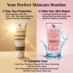 PM Daily Defence Sunscreen & Rose Gel Combo | Broad Spectrum UVA/UVB & Blue Light Protection | Hydrating After Sun Repair | Anti-Pollution Skincare for All Skin Types (Sun Screen 50g + Rose gel 150g) - Image 4
