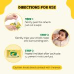 Baby Saline Nasal Wipes Pack of 3 (90 wipes) | Unscented Runny Nose & Mucus Removal Wipes with Natural Saline (0.9%), Aloe Vera, Chamomile & Vitamin E | Hypoallergenic, (Ages 6M+) - Image 6