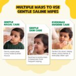 Baby Saline Nasal Wipes Pack of 3 (90 wipes) | Unscented Runny Nose & Mucus Removal Wipes with Natural Saline (0.9%), Aloe Vera, Chamomile & Vitamin E | Hypoallergenic, (Ages 6M+) - Image 7